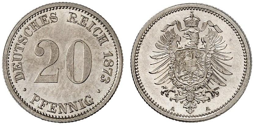 DE 20 Pfennig 1873 A