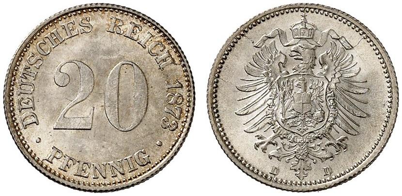 DE 20 Pfennig 1873 D