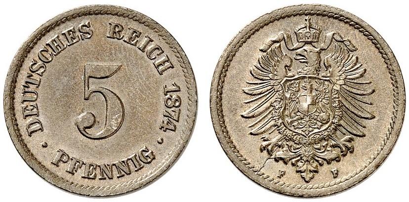 DE 5 Pfennig 1874 F