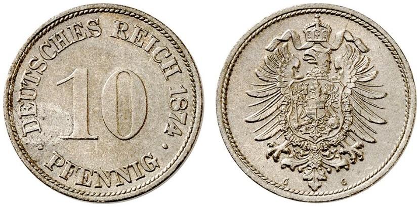 DE 10 Pfennig 1874 G