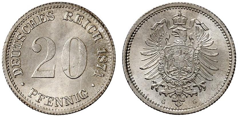 DE 20 Pfennig 1874 G