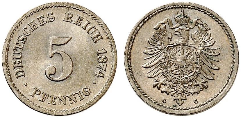 DE 5 Pfennig 1874 G