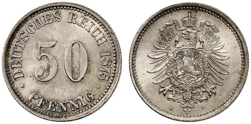 DE 50 Pfennig 1875 J