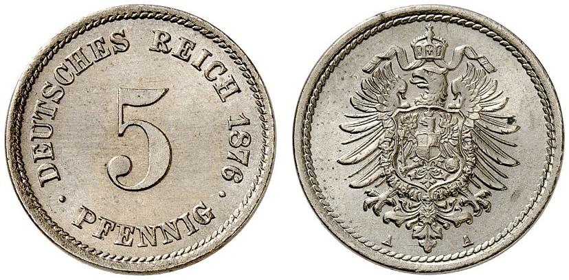DE 5 Pfennig 1876 A
