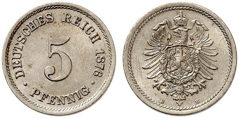 DE 5 Pfennig 1876 B