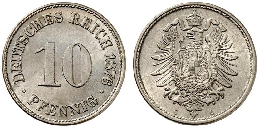 DE 10 Pfennig 1876 C