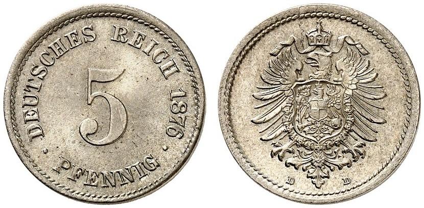 DE 5 Pfennig 1876 D