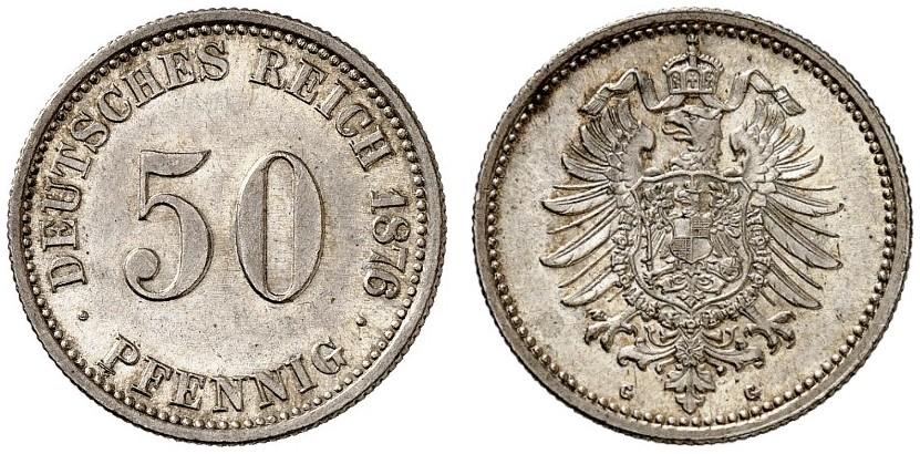 DE 50 Pfennig 1876 G