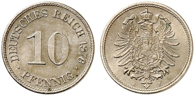 DE 10 Pfennig 1876 H