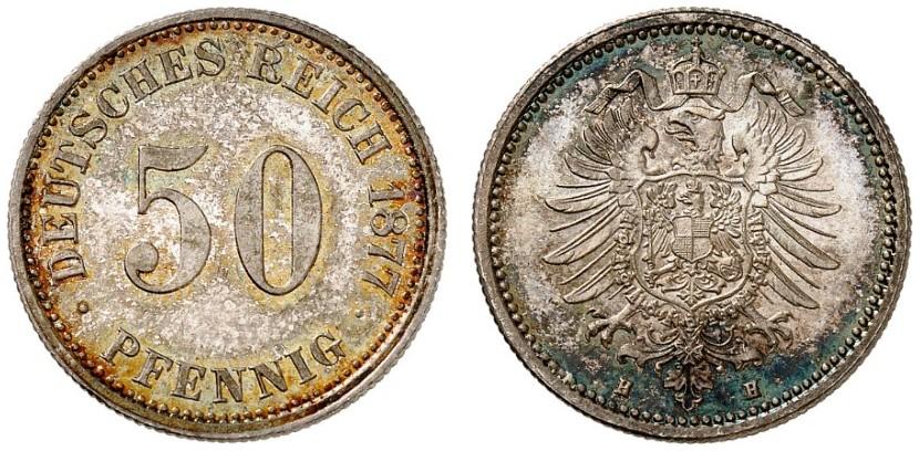 DE 50 Pfennig 1877 H