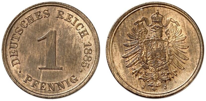 DE 1 Pfennig 1885 J