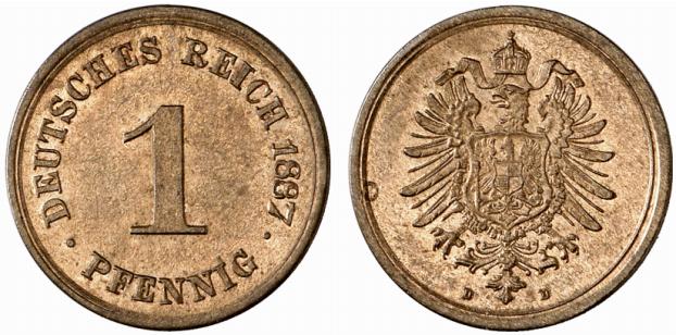 DE 1 Pfennig 1887 D