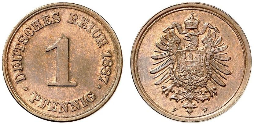 DE 1 Pfennig 1887 F