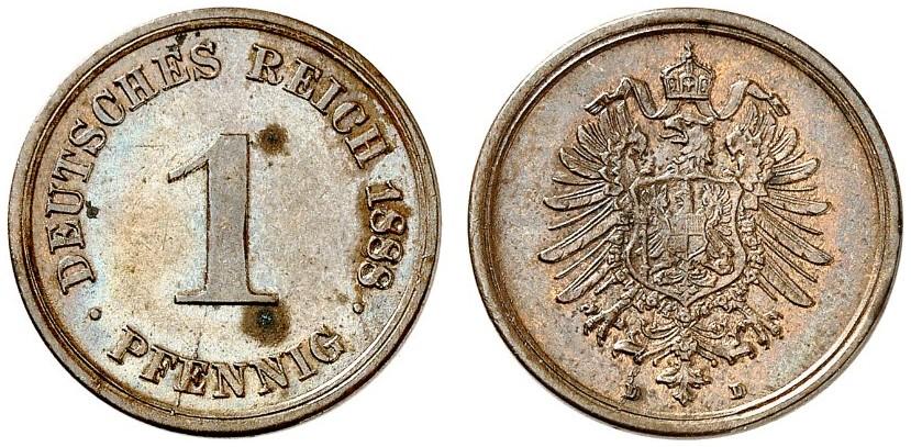 DE 1 Pfennig 1888 D