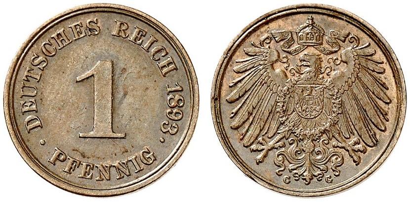 DE 1 Pfennig 1893 G