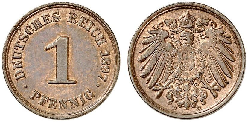 DE 1 Pfennig 1897 D