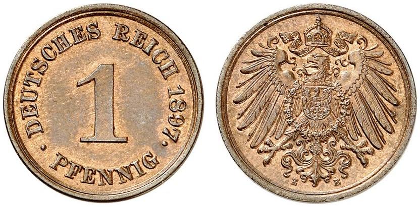 DE 1 Pfennig 1897 E