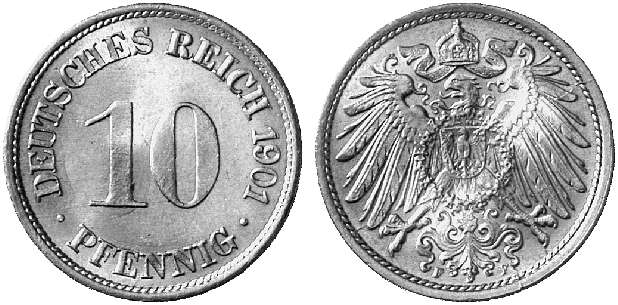 DE 10 Pfennig 1901 F