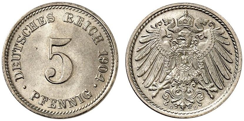 DE 5 Pfennig 1904 D