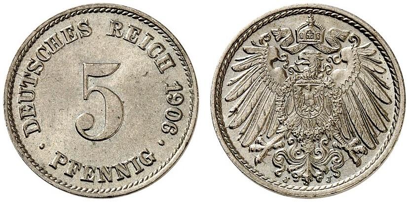 DE 5 Pfennig 1906 J