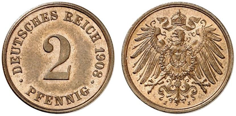 DE 2 Pfennig 1908 J