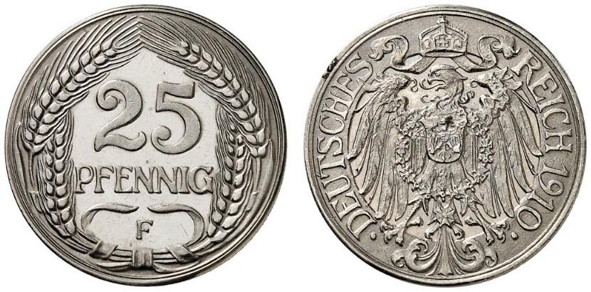 DE 25 Pfennig 1910 F