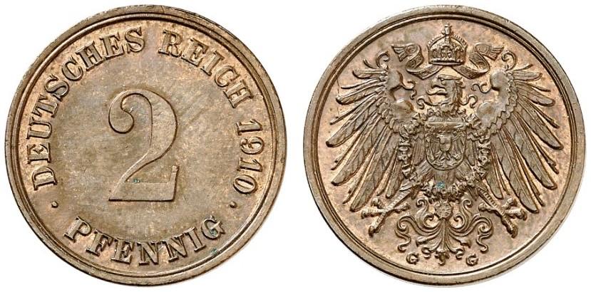 DE 2 Pfennig 1910 G