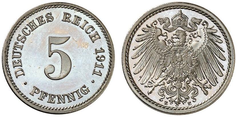 DE 5 Pfennig 1911 E