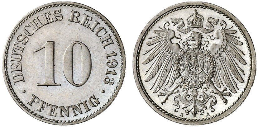 DE 10 Pfennig 1913 A