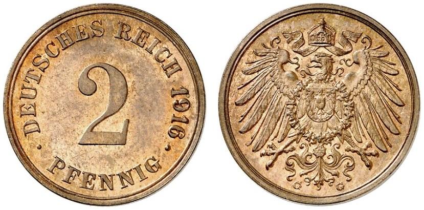 DE 2 Pfennig 1916 G