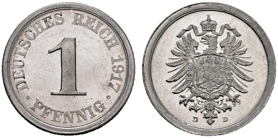 DE 1 Pfennig 1917 D
