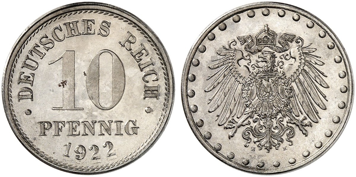 DE 10 Pfennig 1922 E