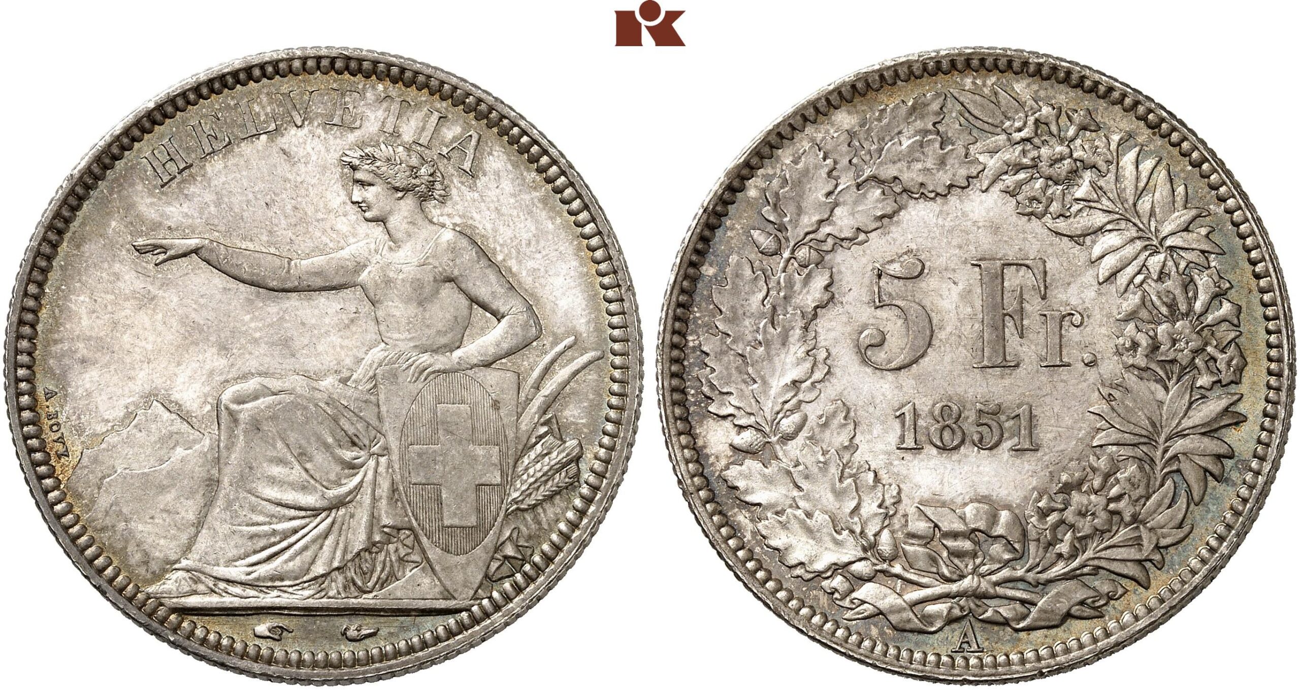 CH 5 Franken 1851 A