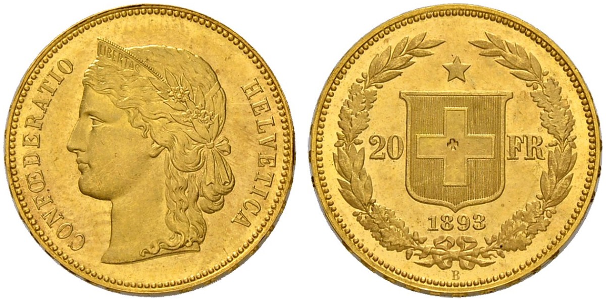 CH 20 Franken 1893 B