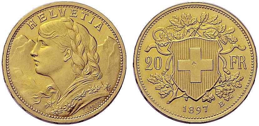 CH 20 Franken 1897 B