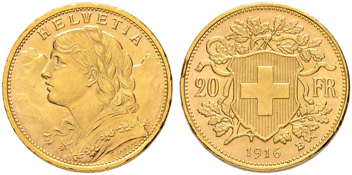 CH 20 Franken 1916 B