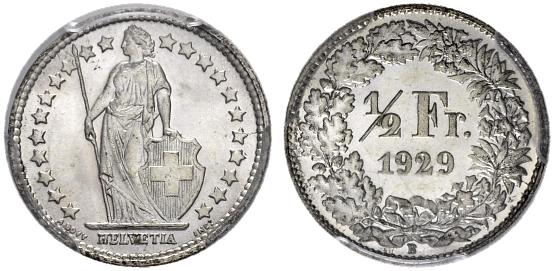 CH 1/2 Franken 1929 B