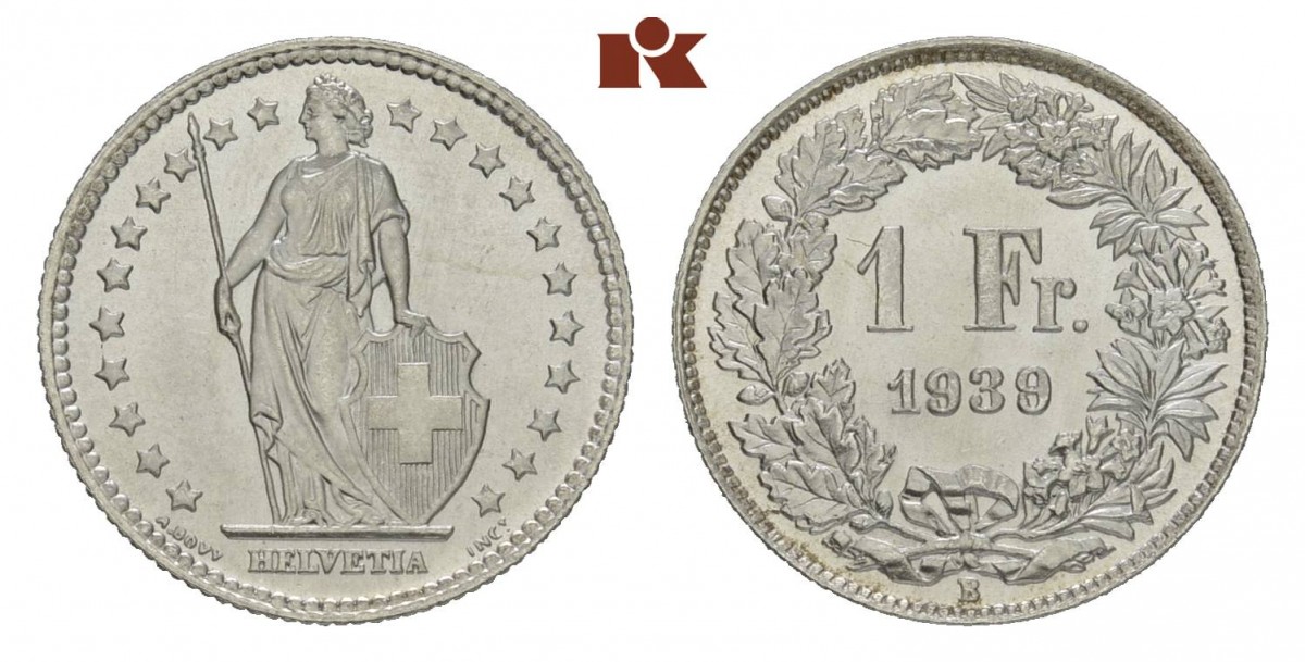 CH 1 Franken 1939 B