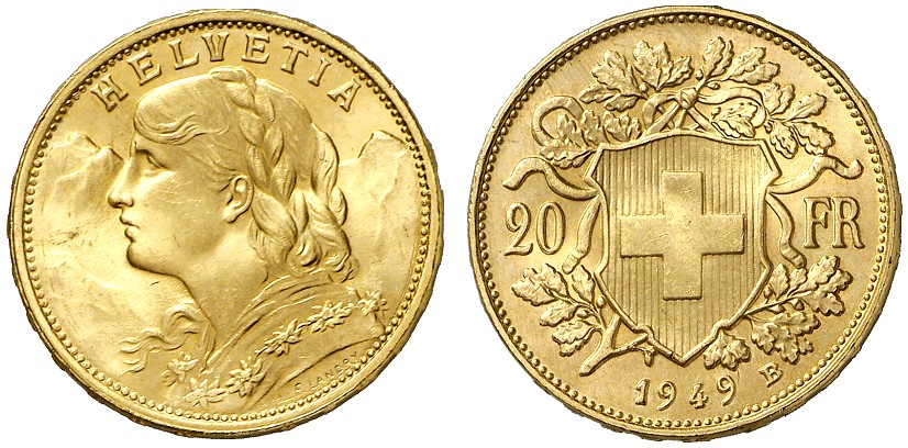 CH 20 Franken 1949 B