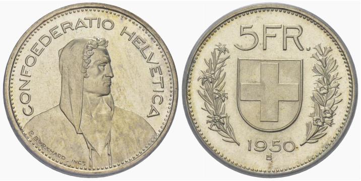 CH 5 Franken 1950 B