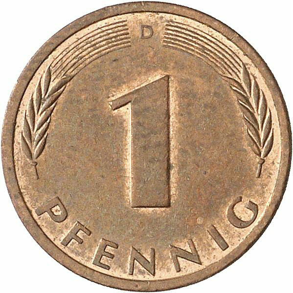 DE 1 Pfennig 1989 D