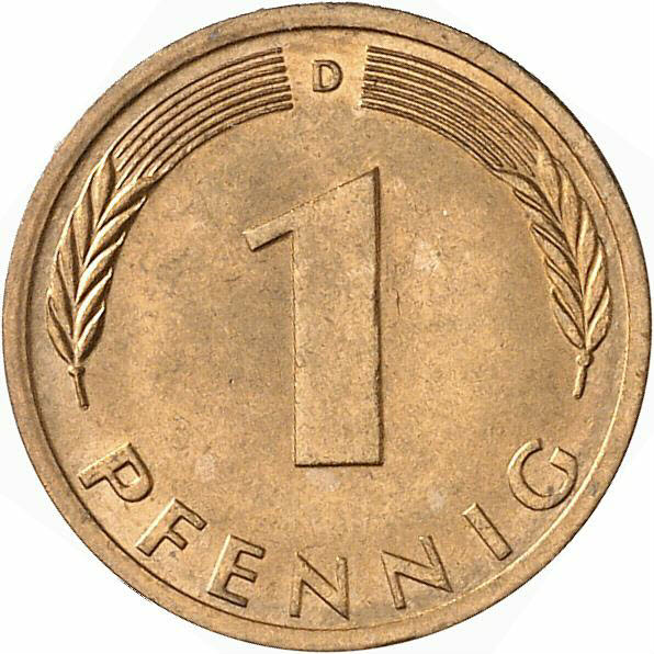 DE 1 Pfennig 1974 D