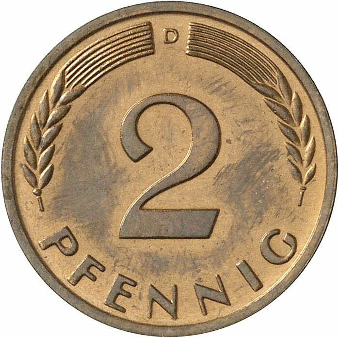 DE 2 Pfennig 1961 D