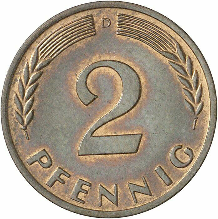 DE 2 Pfennig 1963 D