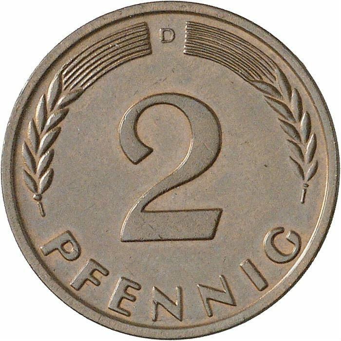 DE 2 Pfennig 1962 D