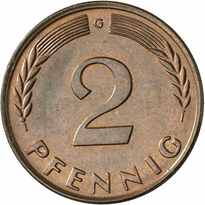 DE 2 Pfennig 1962 G