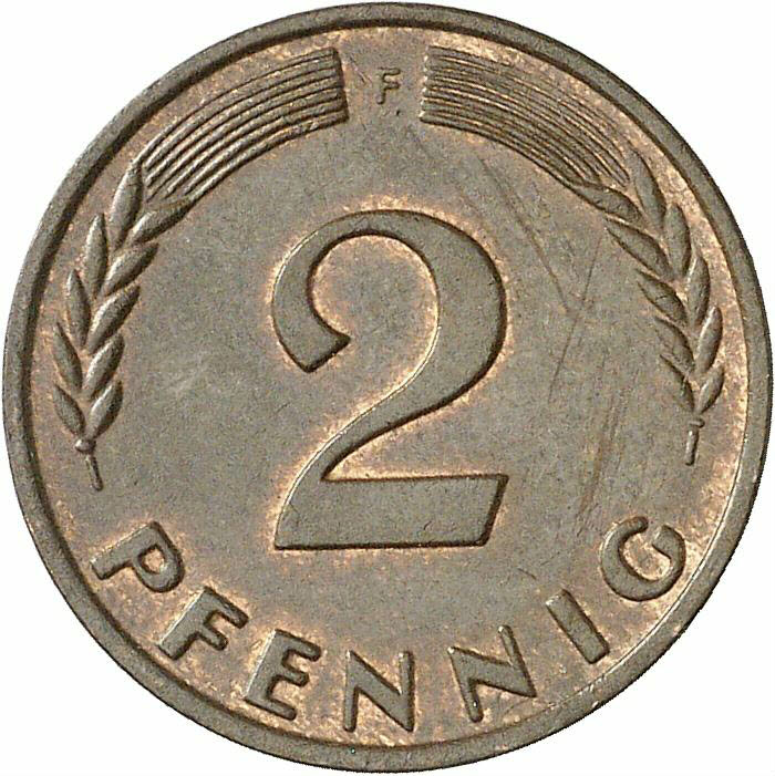 DE 2 Pfennig 1962 F