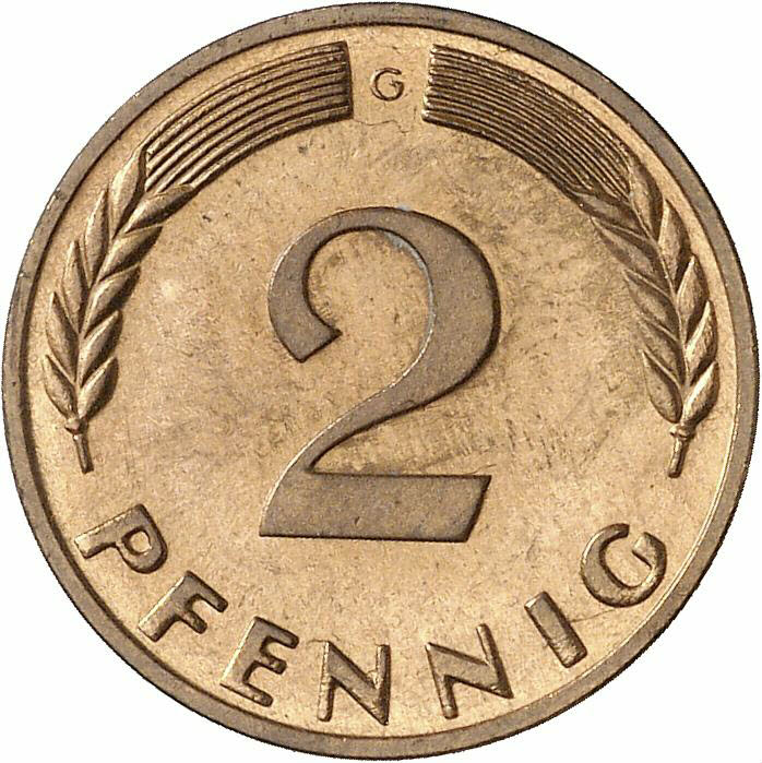 DE 2 Pfennig 1967 G