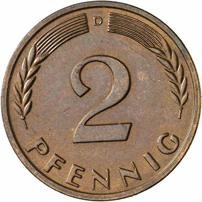 DE 2 Pfennig 1965 D