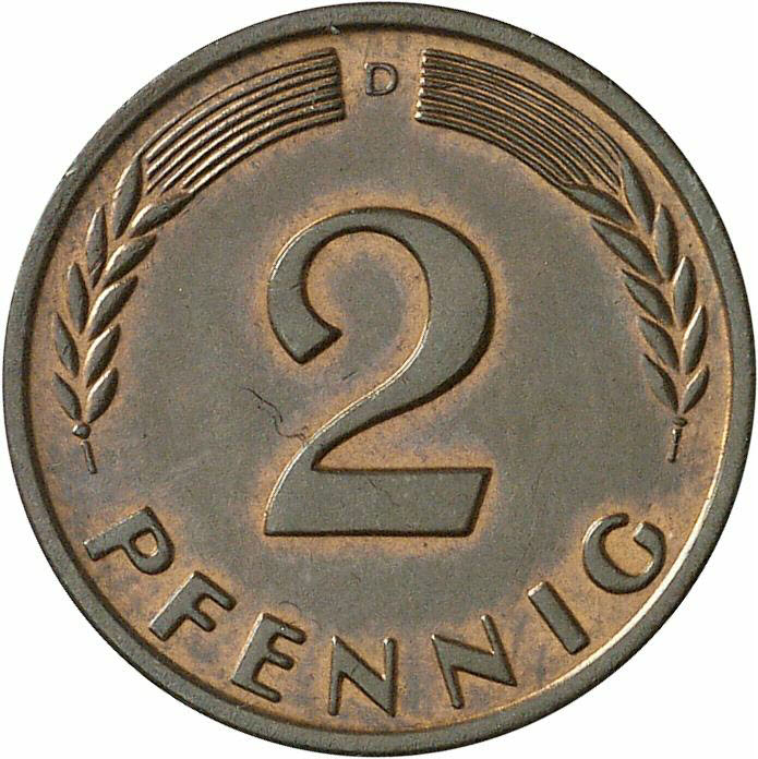 DE 2 Pfennig 1960 D
